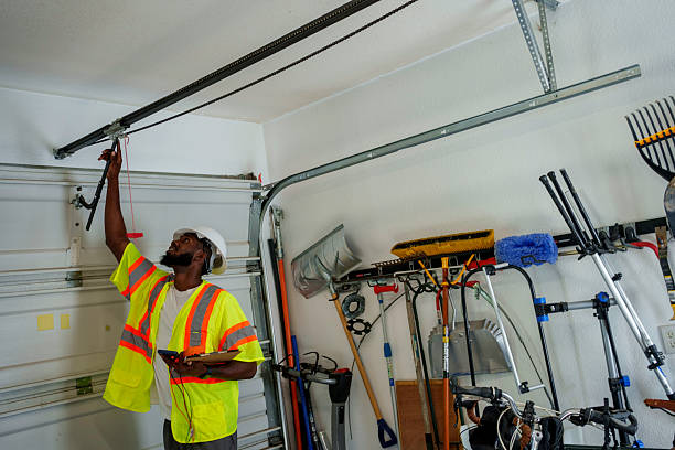 Professional Garage Door Panel Replacement technician working in La Porte, IN